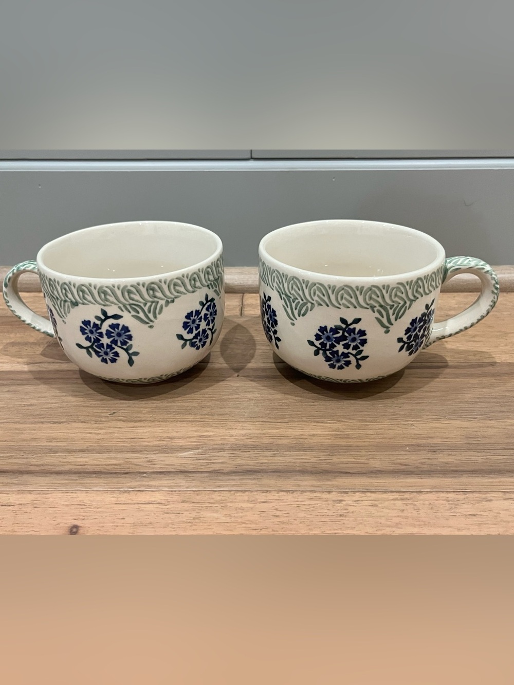 Polish Pottery Bubble Mugs - Set of 2